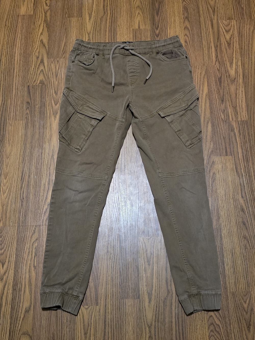 Jeaniologie Cohen TWL Men’s Joggers Slim Fit Cargo Pants L 32 Khaki Twill F16